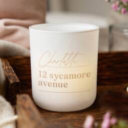 Personalised New Home Tealight Holder, Housewarming Gift With Soy Candles - thumbnail 1