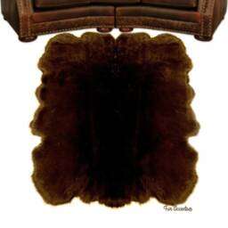 Faux Fur Sheepskin Rug - Black Pelt Rug, Country Edge - thumbnail 2