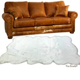 Faux Fur Sheepskin Rug - Black Pelt Rug, Country Edge - thumbnail 3