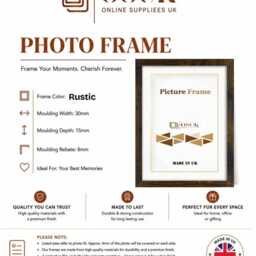 Rustic Mdf Picture Frame Set - Collage Gallery Wall Display Photo Poster Frames Art Home Decor- Decor Wedding Gifts - 10 Pieces - thumbnail 2