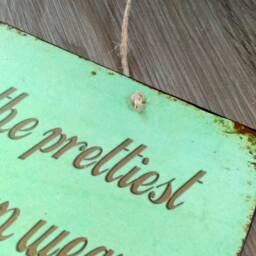 Inspirational Smile Quote Wood Sign Vintage Style Wall Decor - thumbnail 3