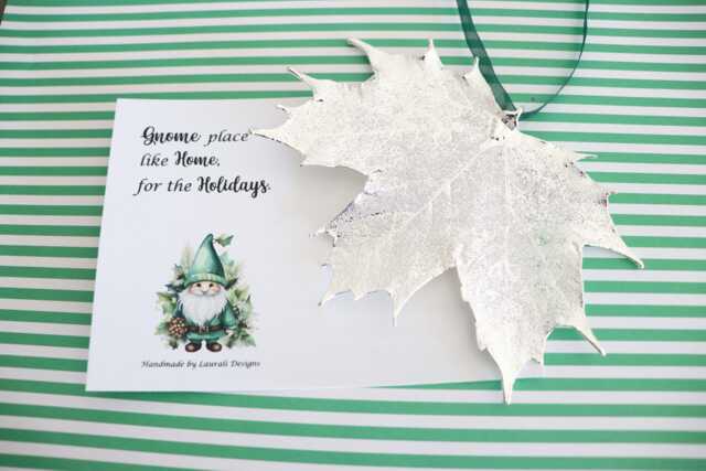 Sugar Maple Leaf Ornament Silver, Extra Large, Gift, Christmas Card, Canada, Canadian Leaf, Silver - image 1