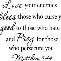 Love Your Enemies Matthew 544 Wall Decal Bible Quotes Christian Art Stickers Vwaq-192 - thumbnail 2