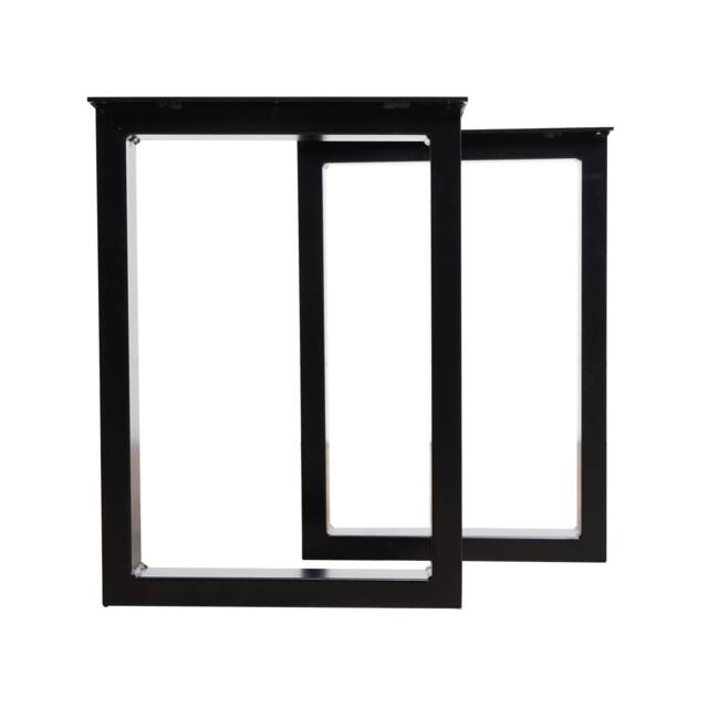 Square Industrial Steel Bench Legs - Pair - image 1