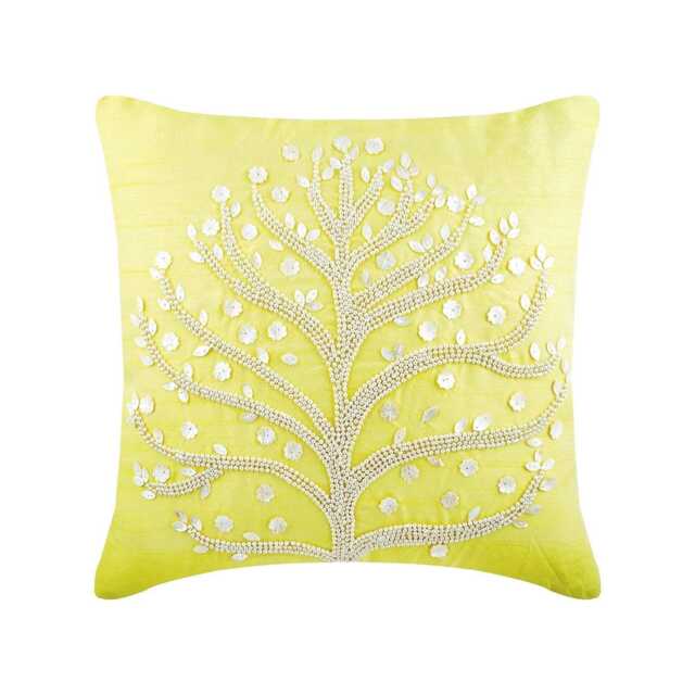 "Handmade Yellow Pillow Case 24""x24""/26""x26" - image 1