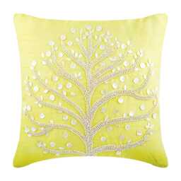 "Handmade Yellow Pillow Case 24""x24""/26""x26" - thumbnail 2