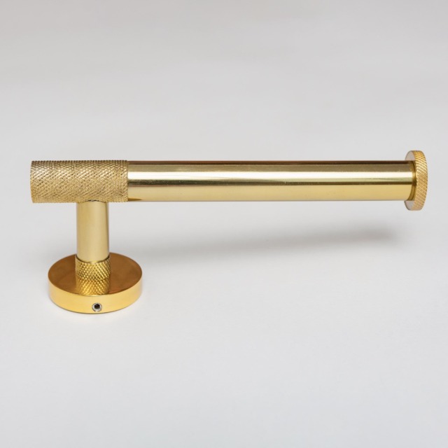 Brass Finish Knurled Bathroom Accessory Range - Towel Rail Roll Holder Hook - image 1