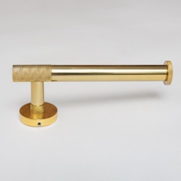 Brass Finish Knurled Bathroom Accessory Range - Towel Rail Roll Holder Hook - thumbnail 1