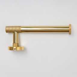 Brass Finish Knurled Bathroom Accessory Range - Towel Rail Roll Holder Hook - thumbnail 3