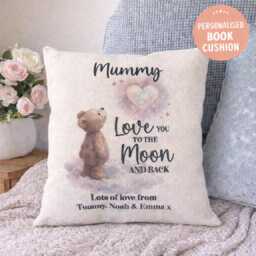 Personalised Mummy, Love You To The Moon & Back Cushion, Mothers Day Gift, Mummy Birthday New Mum - thumbnail 1