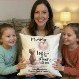 Personalised Mummy, Love You To The Moon & Back Cushion, Mothers Day Gift, Mummy Birthday New Mum - thumbnail 2