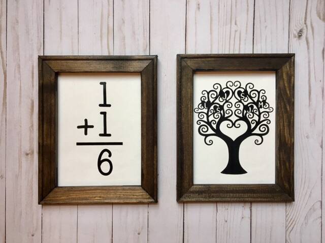 Family Gallery Wall Set - Tree Flashcard Reverse Canvas Sign Rustic Farmhouse Decor Housewarming Mother's Day Gift - image 1
