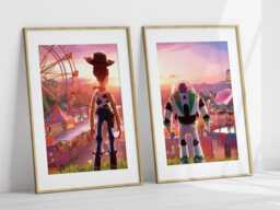 Toy-Inspired Nursery Prints - Set Of 2 Oil Painting Style Wall Art, Printed Or Framed - thumbnail 1