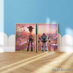 Toy-Inspired Nursery Prints - Set Of 2 Oil Painting Style Wall Art, Printed Or Framed - thumbnail 3