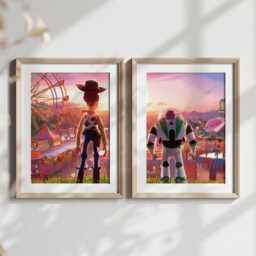 Toy-Inspired Nursery Prints - Set Of 2 Oil Painting Style Wall Art, Printed Or Framed - thumbnail 2