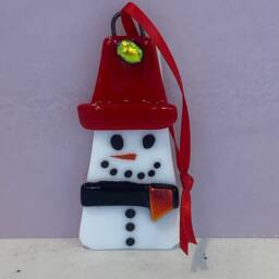 Choice Of 3 Fused Glass Christmas Decorations, Xmas Hanger, Ornament, Stocking Filler - thumbnail 2