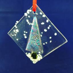Choice Of 3 Fused Glass Christmas Decorations, Xmas Hanger, Ornament, Stocking Filler - thumbnail 4
