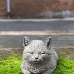 Concrete Cat Garden Statue Outdoor Kitten Decoration Stone Pet Sculpture Handcrafted Kitty Ornament Cement Memorial Yard Art Lover Gift - thumbnail 4