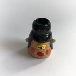 Small Ceramic Candle Holder, Home Decor Gift, Housewarming Decoration, Night Table Decorative Holder - thumbnail 2