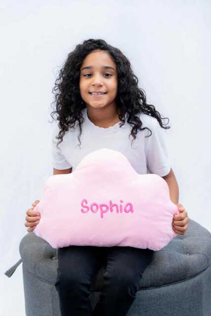 Personalized Baby Name Star Cushion in Three Colours - Embroided Soft Cloud Cushion For Newborns Bedroom - image 1