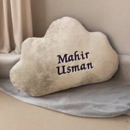 Personalized Baby Name Star Cushion in Three Colours - Embroided Soft Cloud Cushion For Newborns Bedroom - thumbnail 3