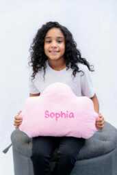 Personalized Baby Name Star Cushion in Three Colours - Embroided Soft Cloud Cushion For Newborns Bedroom - thumbnail 1