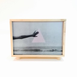 Original Sea Collage in Pinewood Light Box, Night Led Lamp, Wooden Lightbox, Lightbox. #sea - thumbnail 2