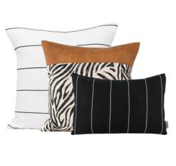 Pillow Cover Set Of 3 Linen Cushion Covers, Decorative Throw Combo For Boho Home Decor, Premium Quality Case Scandinavian