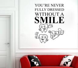 Dental Clinic Wall Decal Tooth Sticker, Removable Vinyl Decor 2976 - thumbnail 1
