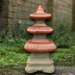 Japanese Pagoda Sculpture Concrete Lantern Statue Stone Figurine Cement Asian Ornament Pagoda Lover Gift Yard Art - thumbnail 3