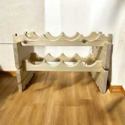 Modular Wooden Wine Rack, Expandable 8-16 Bottle Storage - thumbnail 2
