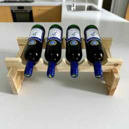 Modular Wooden Wine Rack, Expandable 8-16 Bottle Storage - thumbnail 4