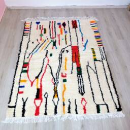 Amazing Multicolored Rug - Custom Fabulous Azilal Rug, Moroccan Berber Rug, Abstract Carpet - thumbnail 2