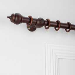 Wood Curtain Pole Kit With Byzantium Finial, Dia. 35mm - thumbnail 2