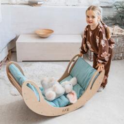 Montessori Rocker Climbing Arch With Table Top, Toddler & Kids Activity Table, Wooden Furniture, 1st Birthday Gift - thumbnail 2