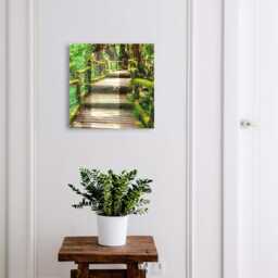 Forest Bridge Key Cabinet For Home, Green Industrial Box, Photographic Landscapes, Lovers Of Nature & Peace