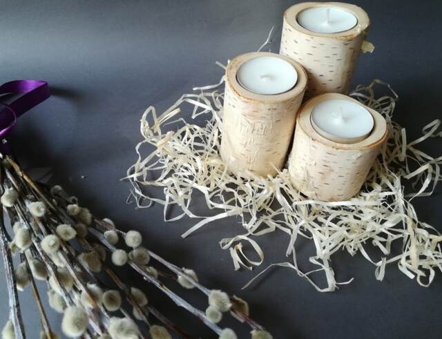Candle Holder Sets.wooden Candlesticks. Set Of 3 Pcs.wood Candleholders.tree Candle Holder.rustic Tealight.wood Tealight Holder.birch - image 1