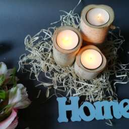 Candle Holder Sets.wooden Candlesticks. Set Of 3 Pcs.wood Candleholders.tree Candle Holder.rustic Tealight.wood Tealight Holder.birch - thumbnail 2