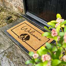 Cute Beagle Welcome Doormat, Personalized Customised Pet Gift, Dog Picture, Personalised Door Mat - thumbnail 2