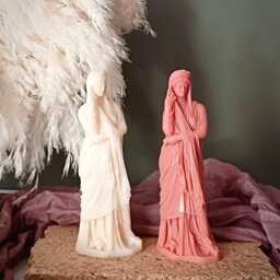 Hera Greek Goddess Candle Handcrafted Soy Beeswax Sculpture - thumbnail 3