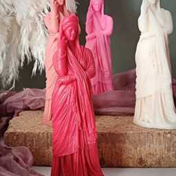 Hera Greek Goddess Candle Handcrafted Soy Beeswax Sculpture - thumbnail 2