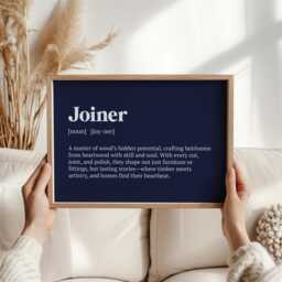 Joiner Definition Print - Funny Trade Gift Woodworker Wall Art Carpentry Decor Christmas For Dad, Husband Or Friend - thumbnail 2