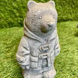 Concrete Mini Paddington Bear Ornament Outdoor Garden Sculpture Lawn Frost Protected - thumbnail 4