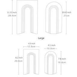 Beech Wood Arch Sculpture Minimalist Home Decor - thumbnail 4