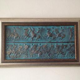 Bronze Bas Relief Wall Art Ancient Frieze Sculpture, Home Office Decor - thumbnail 2