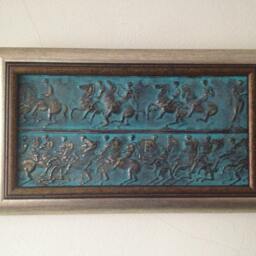 Bronze Bas Relief Wall Art Ancient Frieze Sculpture, Home Office Decor - thumbnail 3