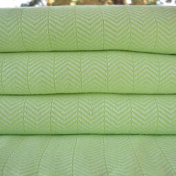 Herringbone Blanket, Pistachio Green Throw, 200cmx225cm, Bed Cover, Turkish Blanket, 79 - thumbnail 2