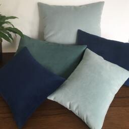 Pool Green Velvet Suede Decorative Throw Pillow Cover/Case Cushion 12x16 - thumbnail 2