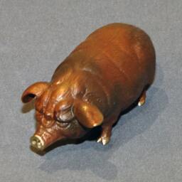 Bronze Pig Figurine Statue Sculpture Swine Art Limited Edition Signed Numbered - thumbnail 2