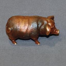 Bronze Pig Figurine Statue Sculpture Swine Art Limited Edition Signed Numbered - thumbnail 3